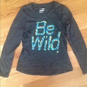 Gray sporty long sleeve shirt